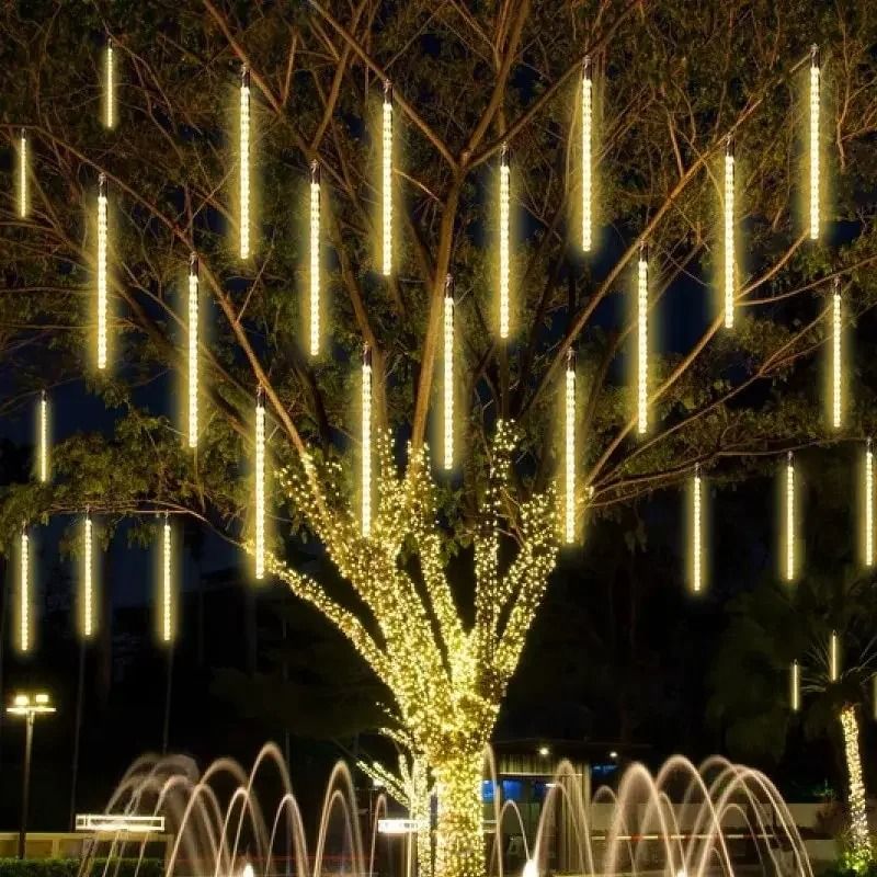 LED Meteor Shower Rain String Lights for Outdoor and Indoor Decor