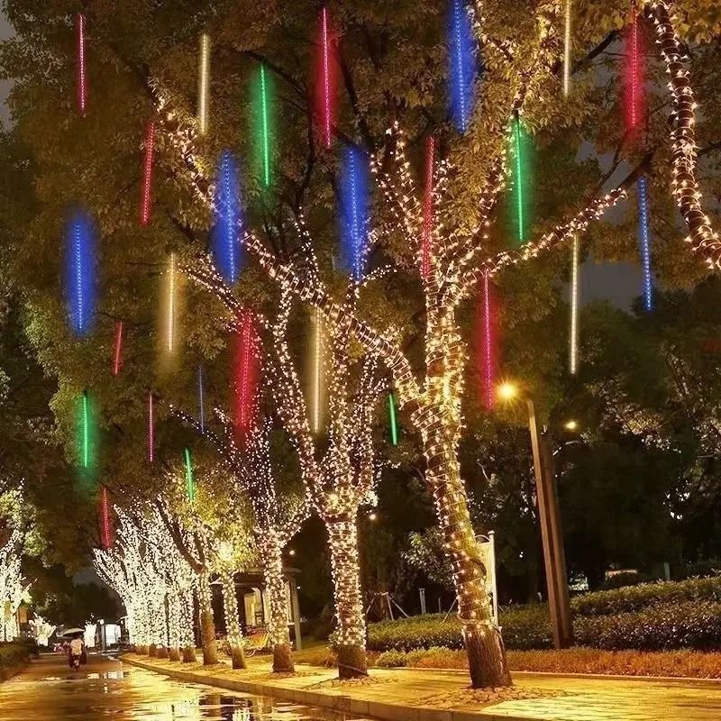 LED Meteor Shower Rain String Lights For Outdoor And Indoor Decor 1