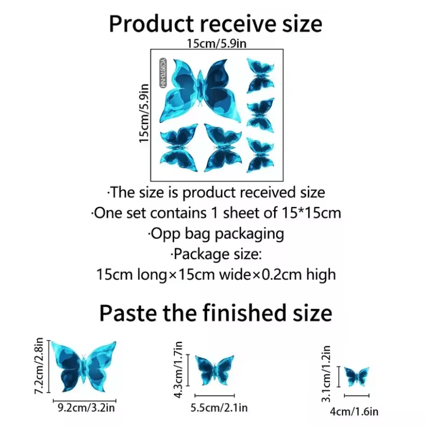 LumiWings Glow In The Dark Butterfly Wall Stickers 3