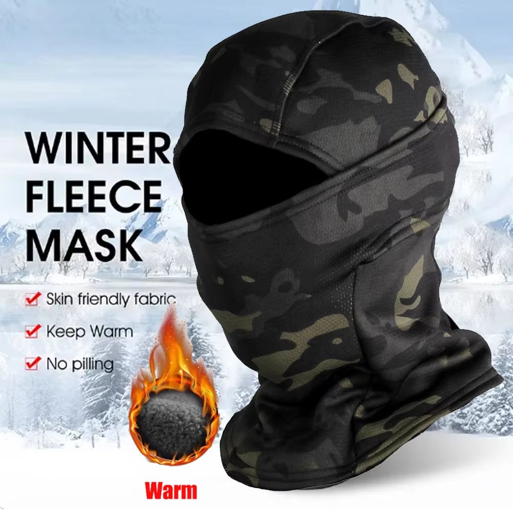 CamoShield Thermal Fleece Balaclava – Full-Face Winter Mask for Cycling, Ski, Motorcycle, Outdoor