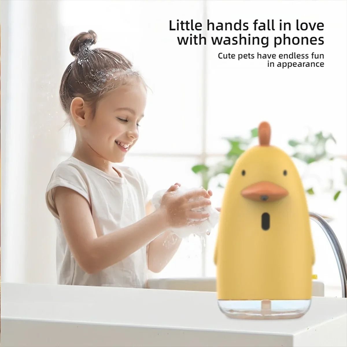 Cute Cartoon Automatic Soap Dispenser  Touchless USB Rechargeable Foam Hand Washing Machine For Kid 2