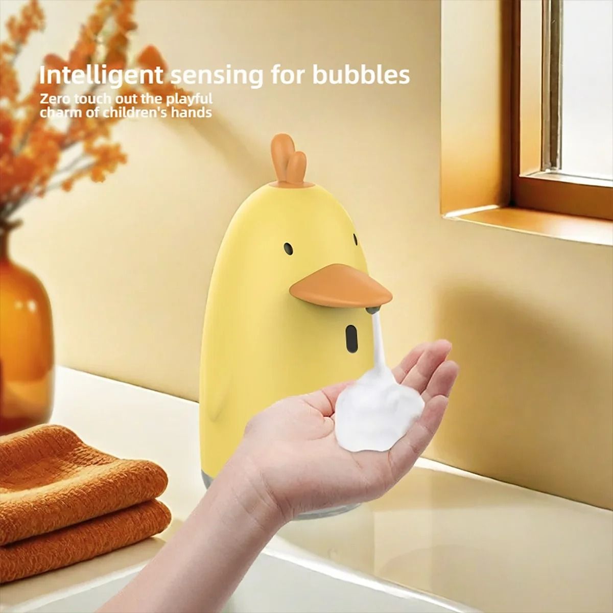 Cute Cartoon Automatic Soap Dispenser  Touchless USB Rechargeable Foam Hand Washing Machine For Kid 3