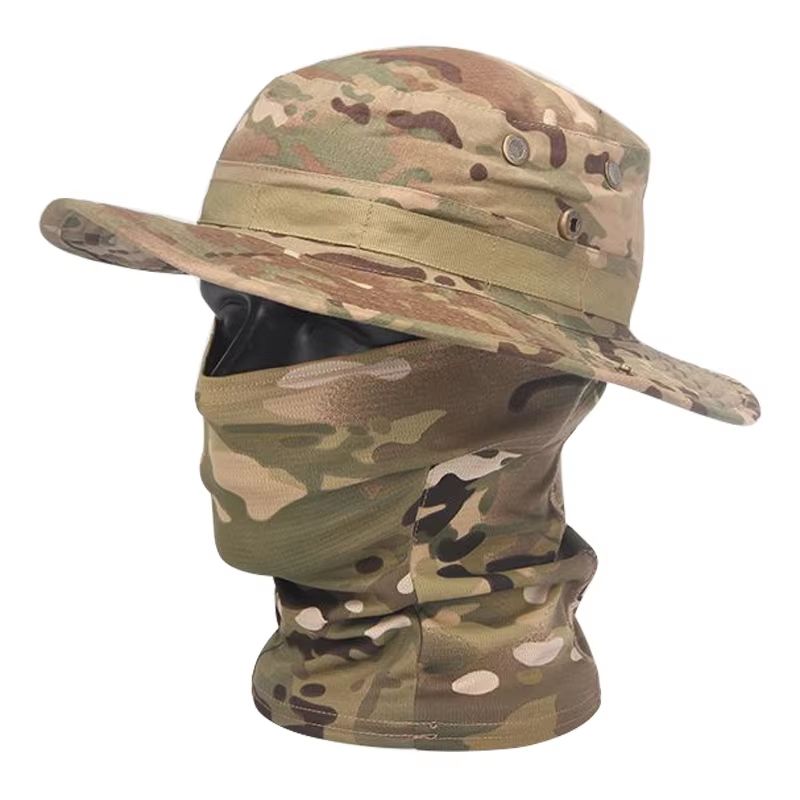 CamoShield Foldable Boonie Cap & Balaclava Hat Suit – Wide-Brim Outdoor Sun-Protection Cap