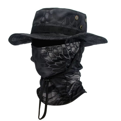 CamoShield Foldable Boonie Cap  Balaclava Hat Suit  WideBrim Outdoor SunProtection Cap 9