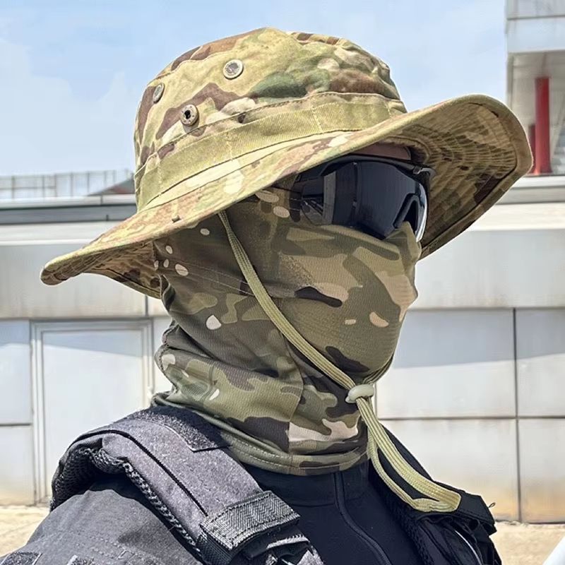 CamoShield Foldable Boonie Cap  Balaclava Hat Suit  WideBrim Outdoor SunProtection Cap 1