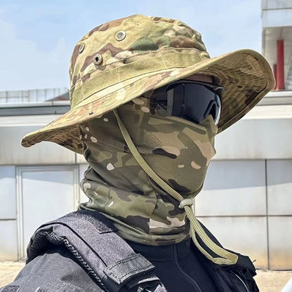 CamoShield Foldable Boonie Cap  Balaclava Hat Suit  WideBrim Outdoor SunProtection Cap 1