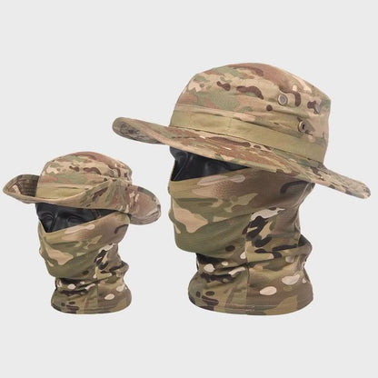 CamoShield Foldable Boonie Cap  Balaclava Hat Suit  WideBrim Outdoor SunProtection Cap 7
