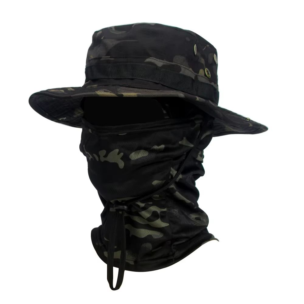 CamoShield Foldable Boonie Cap  Balaclava Hat Suit  WideBrim Outdoor SunProtection Cap 10