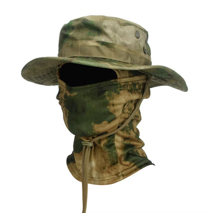 CamoShield Foldable Boonie Cap  Balaclava Hat Suit  WideBrim Outdoor SunProtection Cap 11