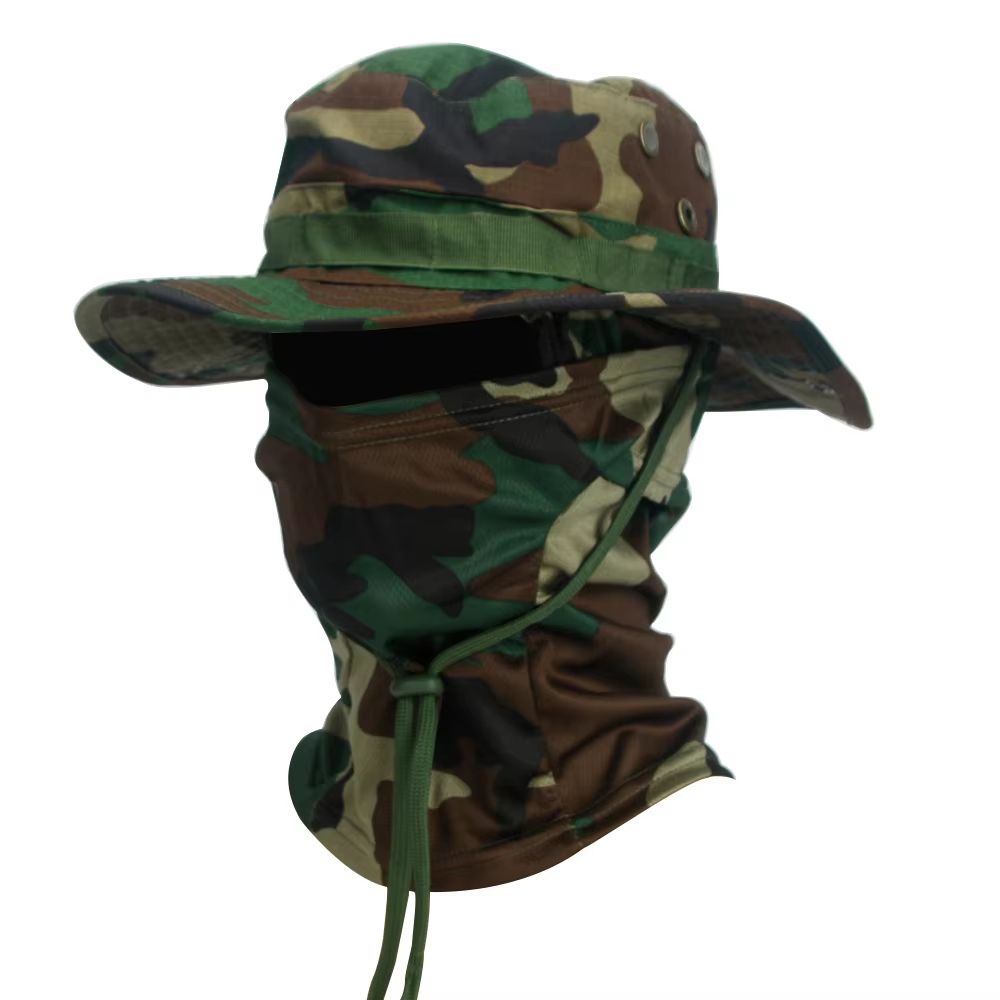 CamoShield Foldable Boonie Cap  Balaclava Hat Suit  WideBrim Outdoor SunProtection Cap 14