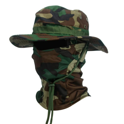 CamoShield Foldable Boonie Cap  Balaclava Hat Suit  WideBrim Outdoor SunProtection Cap 14