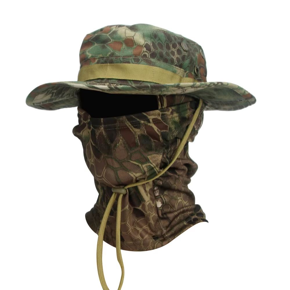 CamoShield Foldable Boonie Cap  Balaclava Hat Suit  WideBrim Outdoor SunProtection Cap 16