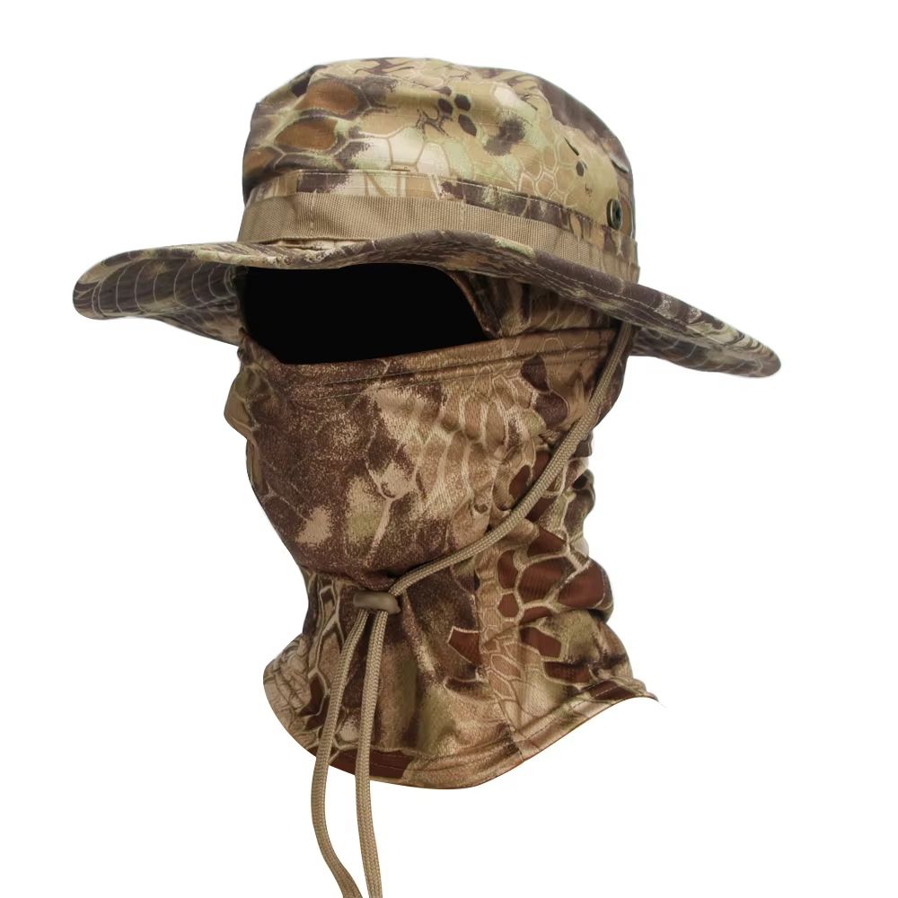 CamoShield Foldable Boonie Cap  Balaclava Hat Suit  WideBrim Outdoor SunProtection Cap 17