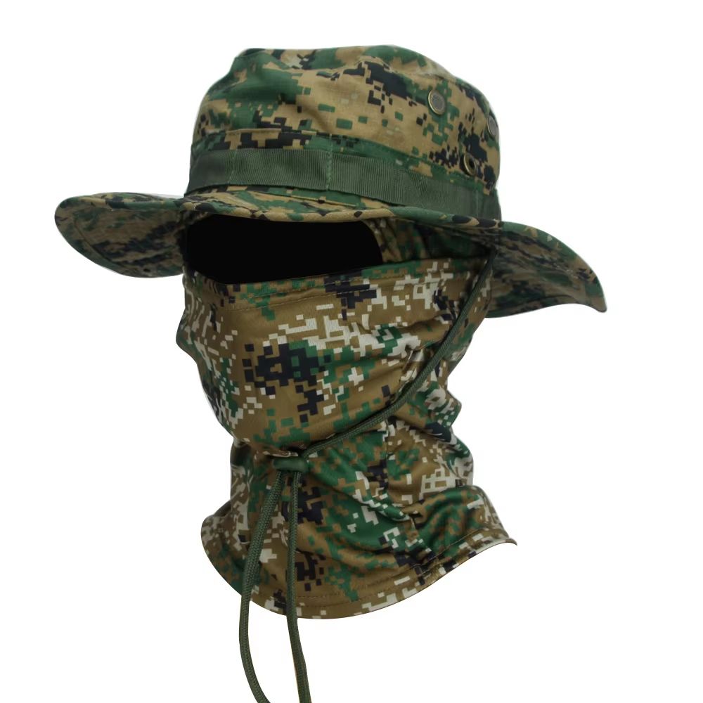 CamoShield Foldable Boonie Cap  Balaclava Hat Suit  WideBrim Outdoor SunProtection Cap 18