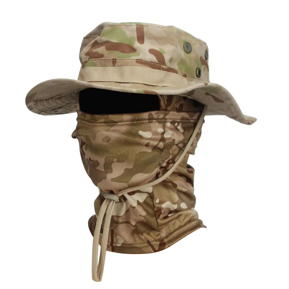 CamoShield Foldable Boonie Cap  Balaclava Hat Suit  WideBrim Outdoor SunProtection Cap 19
