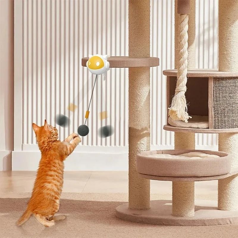 Automatic Lifting Cat Toy Ball  Interactive Electric Cat Toy With Smart Motion Sensor Replaceable B 3