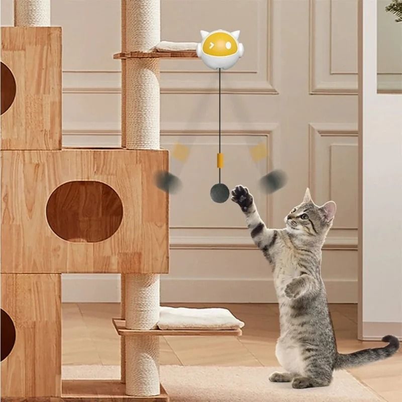 Automatic Lifting Cat Toy Ball  Interactive Electric Cat Toy With Smart Motion Sensor Replaceable B 4