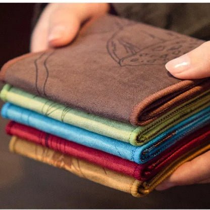 Absorbent Cotton Tea Towel, New Thickened Cleaning Cloth, Painted Tea Ceremony Napkin