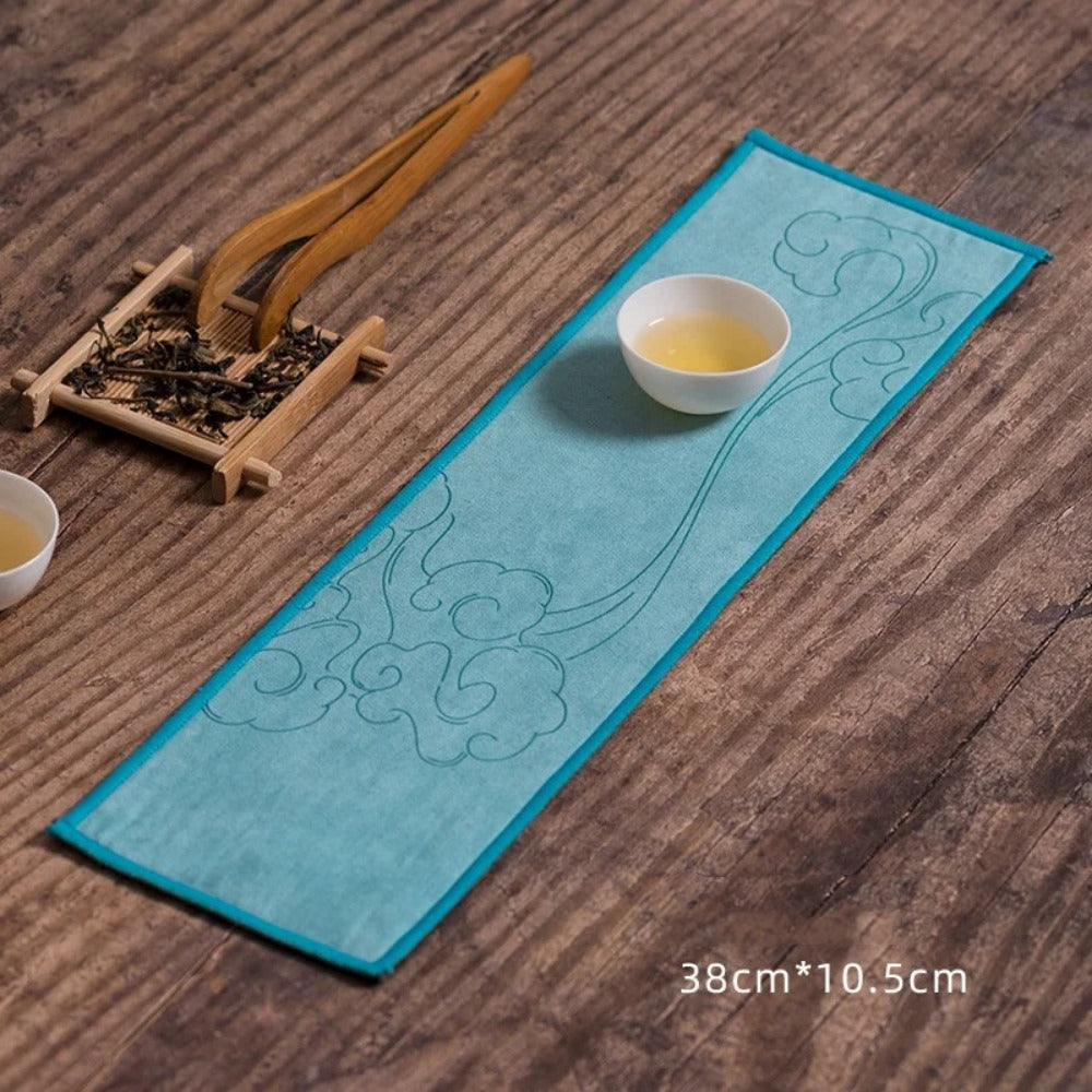 Absorbent Cotton Tea Towel, New Thickened Cleaning Cloth, Painted Tea Ceremony Napkin