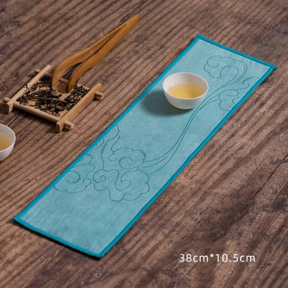 Absorbent Cotton Tea Towel, New Thickened Cleaning Cloth, Painted Tea Ceremony Napkin