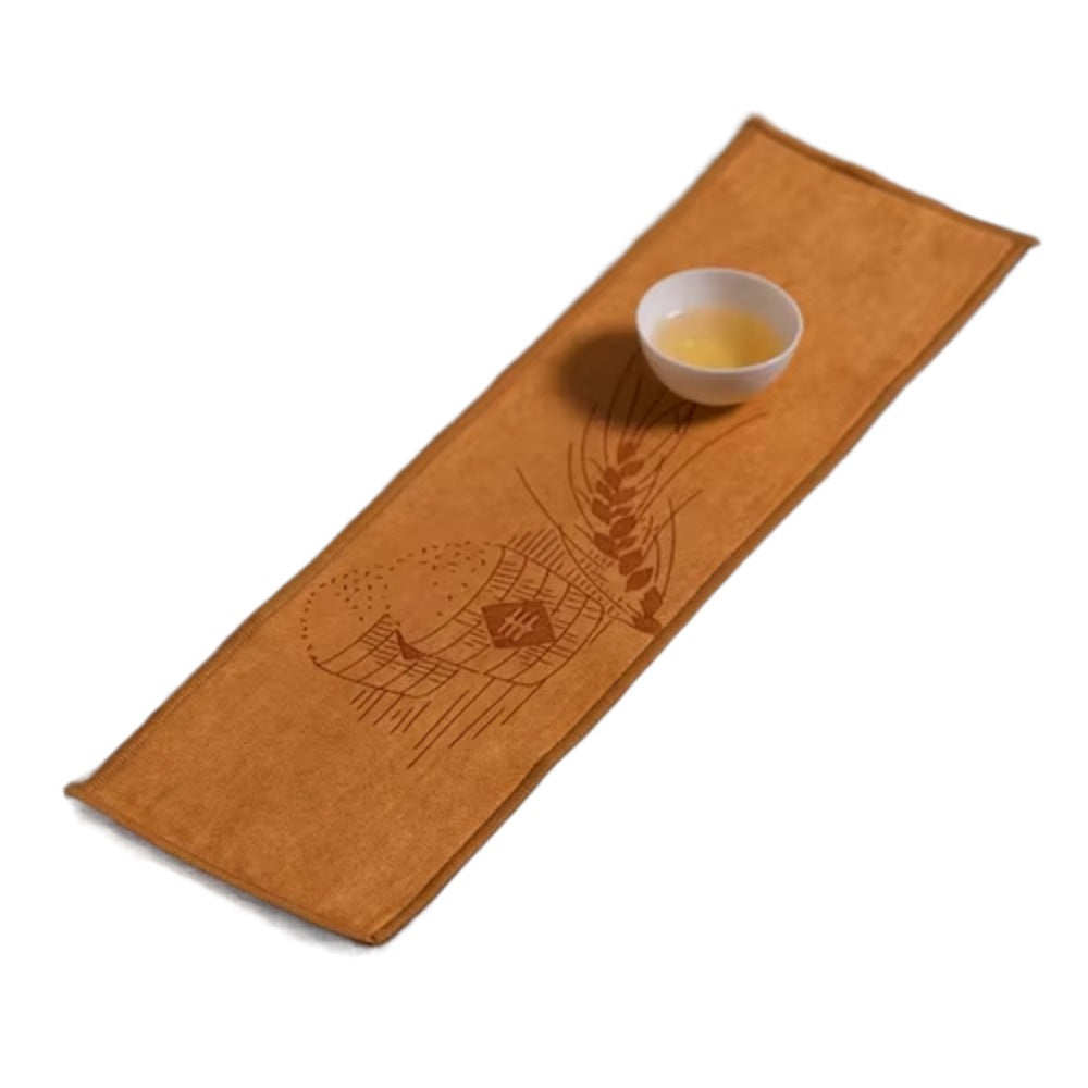 Absorbent Cotton Tea Towel, New Thickened Cleaning Cloth, Painted Tea Ceremony Napkin