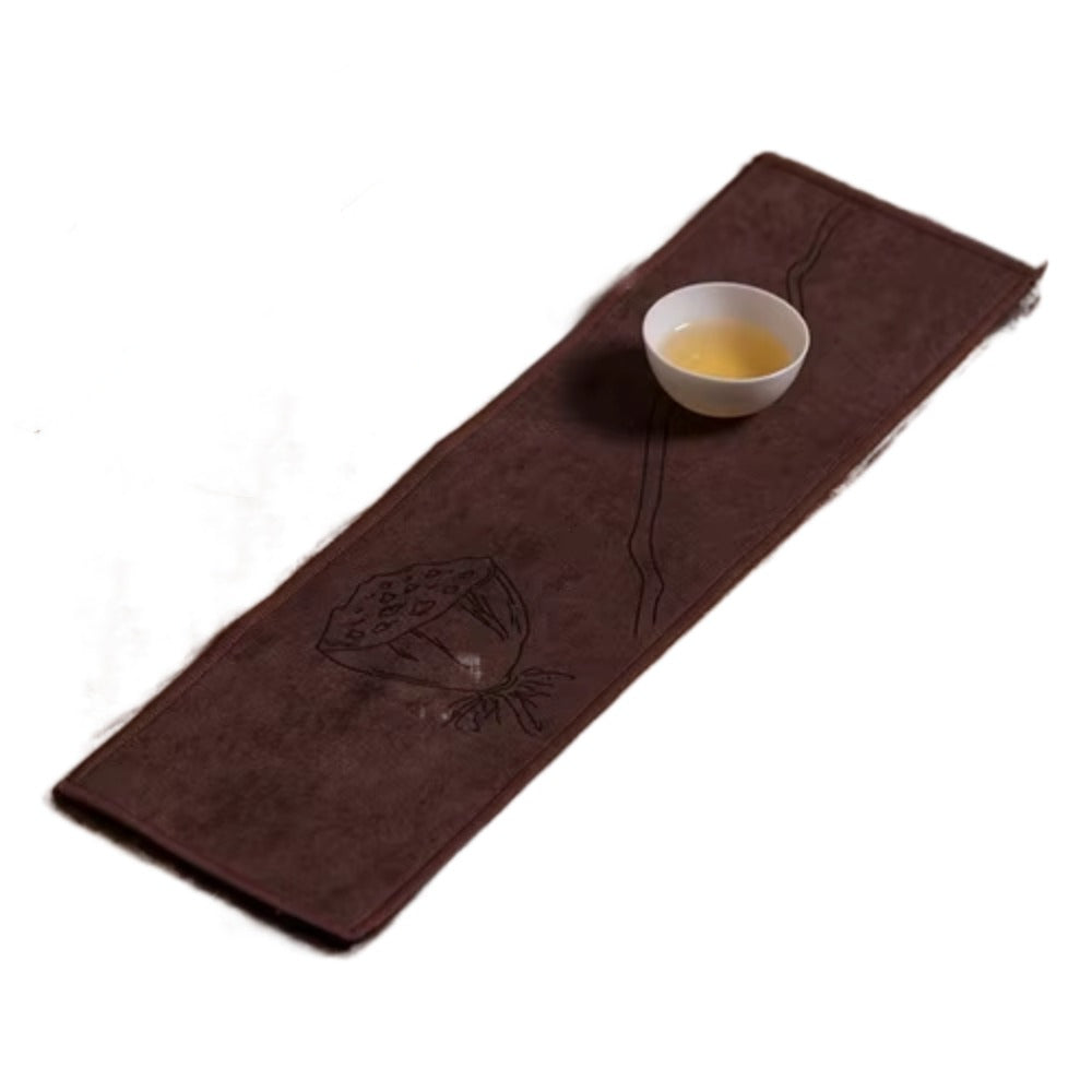 Absorbent Cotton Tea Towel, New Thickened Cleaning Cloth, Painted Tea Ceremony Napkin