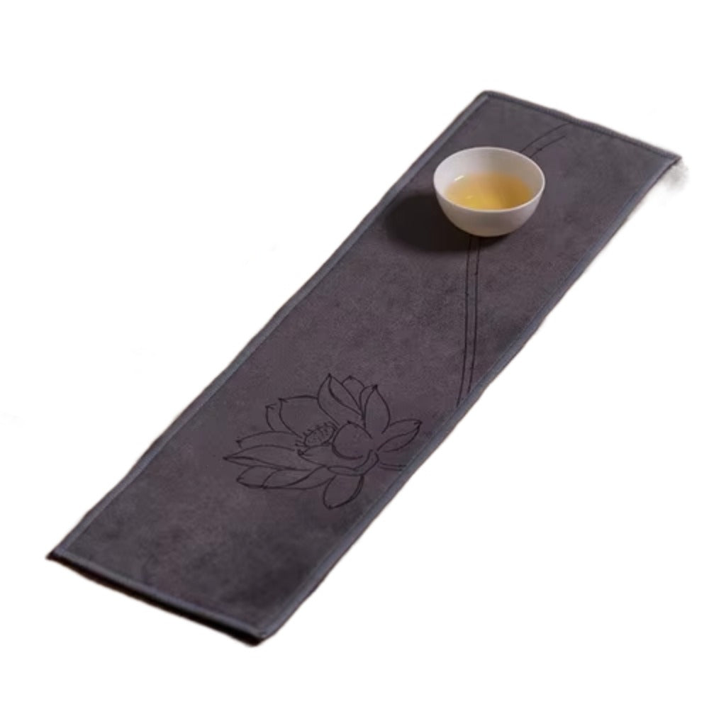 Absorbent Cotton Tea Towel, New Thickened Cleaning Cloth, Painted Tea Ceremony Napkin
