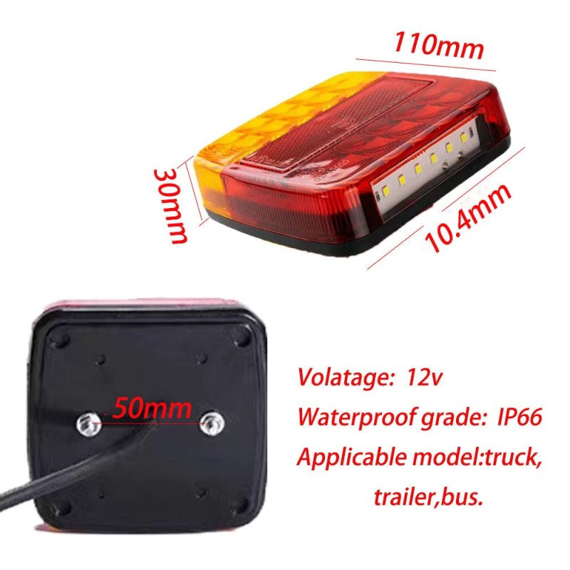 Durable LED Car Truck Tail Light Waterproof Rear Warning Lamp For Trailer And Caravans 5