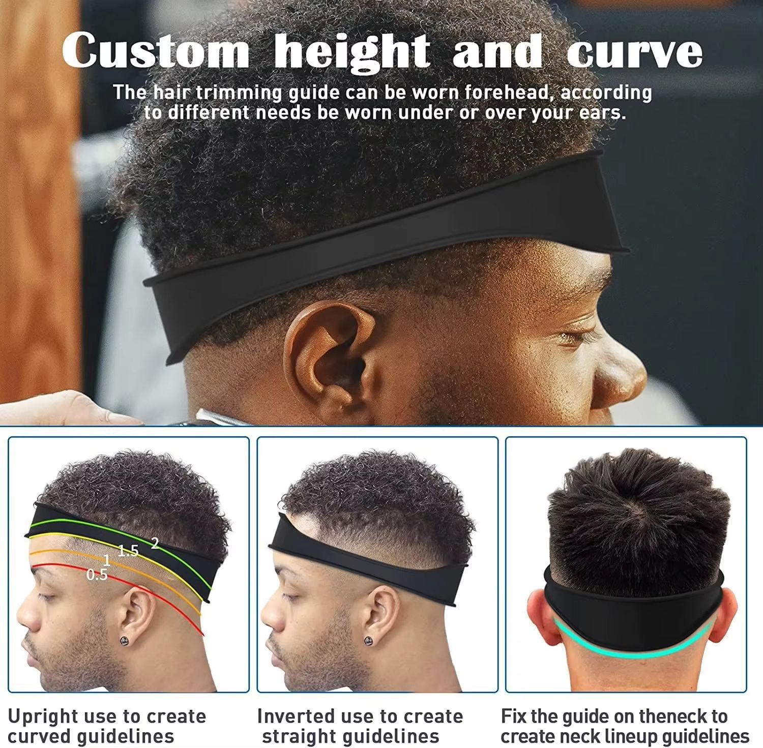 ProLine Curved Silicone Haircut Band  DIY Neckline  HairTrimming Guide 4