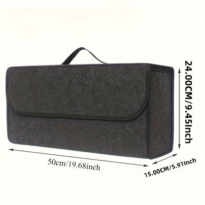 Foldable Car Trunk Storage Box With Compartments And Handle Durable Fabric Bag For SUVs Sedans Truc 5