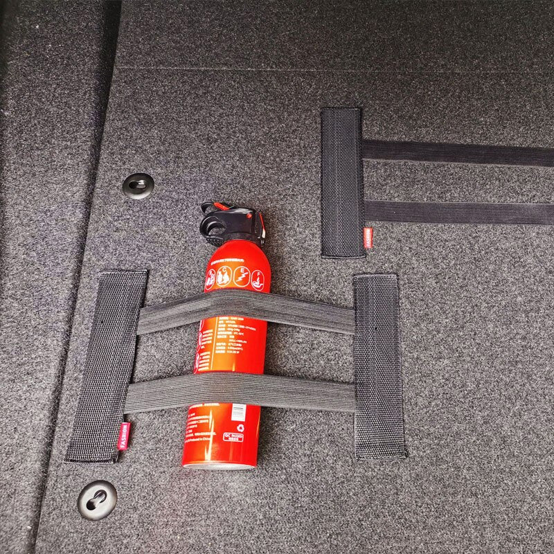 Car Interior Organizer Rear Trunk Elastic Mesh Fixed Straps Seat Back Storage Net Car Accessory 2