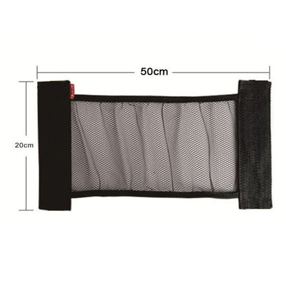 Car Interior Organizer Rear Trunk Elastic Mesh Fixed Straps Seat Back Storage Net Car Accessory 5