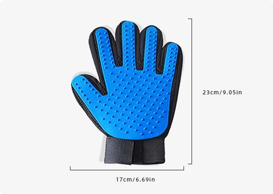 FurEase Pet Grooming Glove For Cats And Dogs  Gentle Silicone Hair Remover And Massaging Brush 3