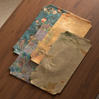 Fragrant Cloud Yarn Tea Mat Double Sided Heat Insulation Tablecloth Rectangular Dry Brew Cloth For  2