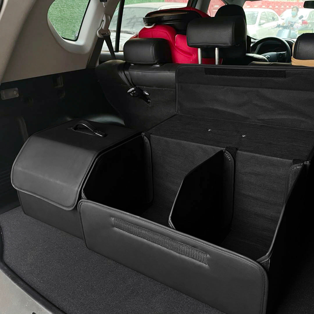 Multipurpose PU Leather Car Trunk Storage Box Collapsible Organizer For Vehicle Tidying And Auto Ac 1