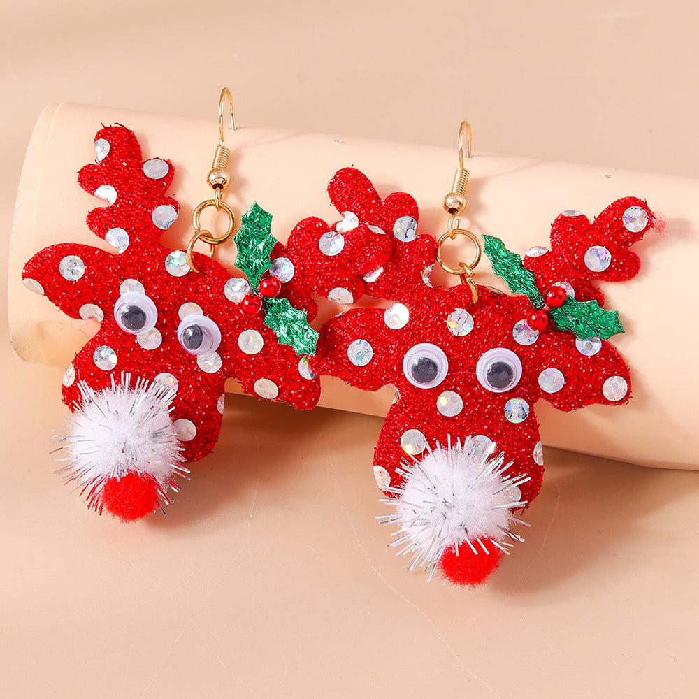 Newest Jewelry Accessories, Lucky Star Pine Tree Earrings, Fashion Christmas Tree Earrings, For Women and Girls