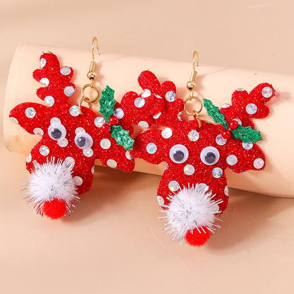 Newest Jewelry Accessories, Lucky Star Pine Tree Earrings, Fashion Christmas Tree Earrings, For Women and Girls