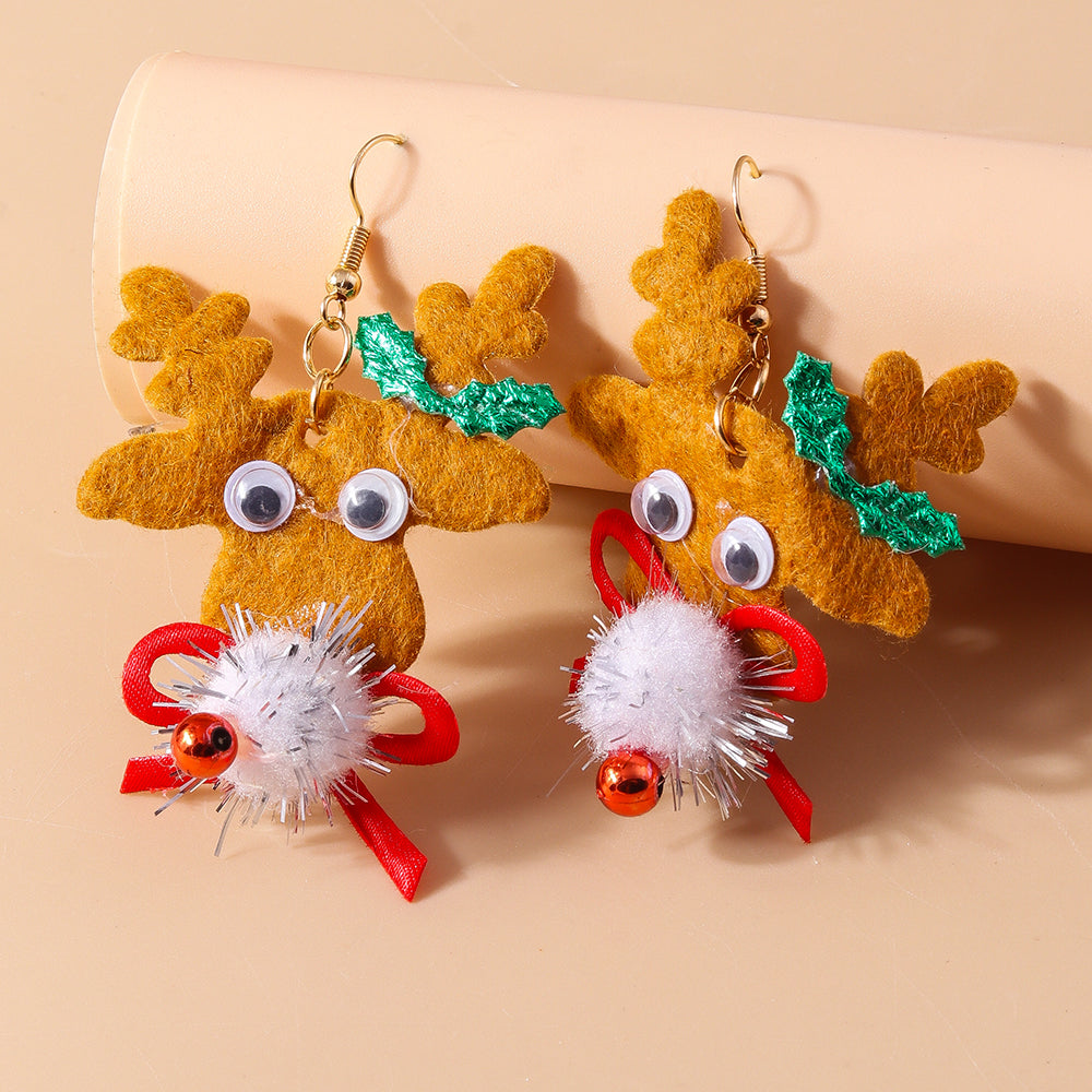 Newest Jewelry Accessories, Lucky Star Pine Tree Earrings, Fashion Christmas Tree Earrings, For Women and Girls