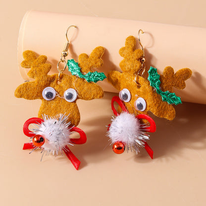 Newest Jewelry Accessories, Lucky Star Pine Tree Earrings, Fashion Christmas Tree Earrings, For Women and Girls