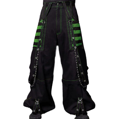 Women Fall Winter Cargo Jeans Striped Loose Casual Trousers Street Wear Pants With Pockets Zipper B 5