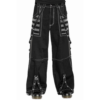 Women Fall Winter Cargo Jeans Striped Loose Casual Trousers Street Wear Pants With Pockets Zipper B 6