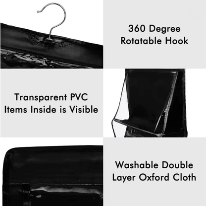ClosetWise 6Pocket Foldable Handbag Hanging Organizer  Handbag Storage Solution For Closet And Bedr 2