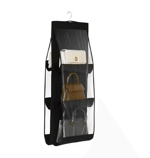 ClosetWise 6Pocket Foldable Handbag Hanging Organizer  Handbag Storage Solution For Closet And Bedr 4