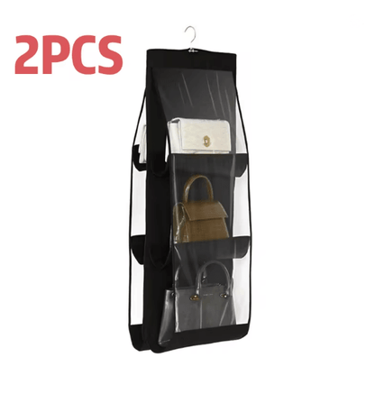 ClosetWise 6Pocket Foldable Handbag Hanging Organizer  Handbag Storage Solution For Closet And Bedr 5