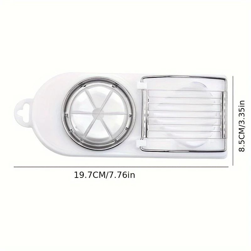 Multifunctional Egg Slicer Stainless Steel Two In One Egg Cutter Kitchen Gadget 5