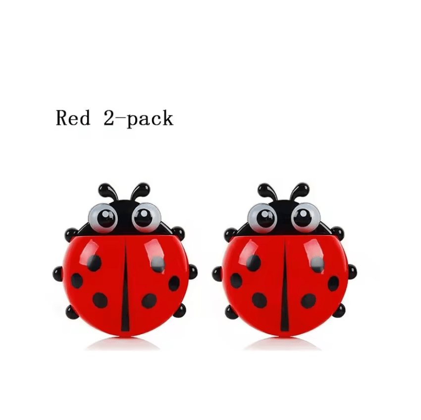 BugBrite Ladybug Toothbrush Holder Set 4