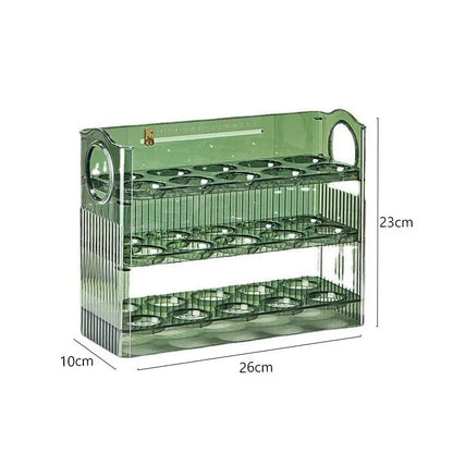 Kitchen Large Capacity Egg Fridge Storage Box Portable Multi Layer Egg Tray Organizer 4