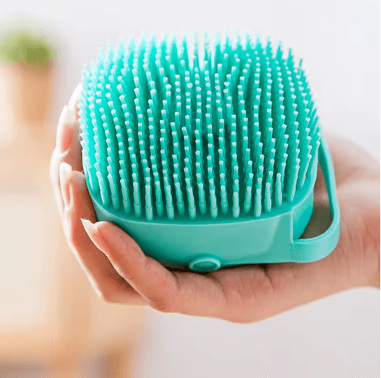 PawEase Soft Silicone Pet Bath Brush  Gentle Grooming And Deep Cleaning Massager 1