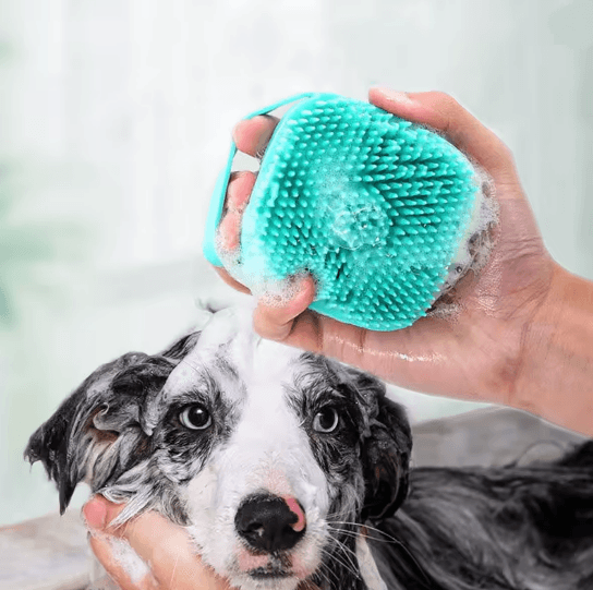 PawEase Soft Silicone Pet Bath Brush  Gentle Grooming And Deep Cleaning Massager 2