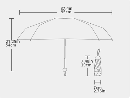SunRain Capsule Mini Umbrella  Compact Windproof And UV Protection Travel Umbrella 4